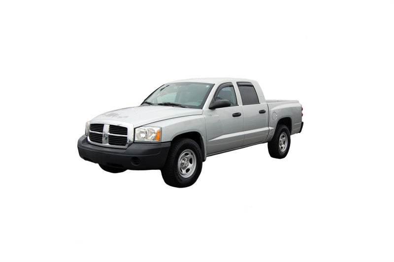 AVS 05-11 Dodge Dakota Quad Cab Ventvisor In-Channel Front &amp; Rear Window Deflectors 4pc - Smoke - 194656