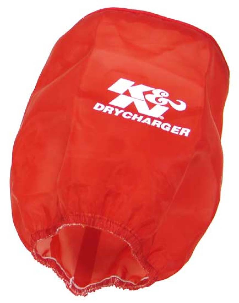 K&amp;N Drycharger Air Filter Wrap Red 6in Base ID x 5in Top ID x 6.5in Height - RX-4730DR