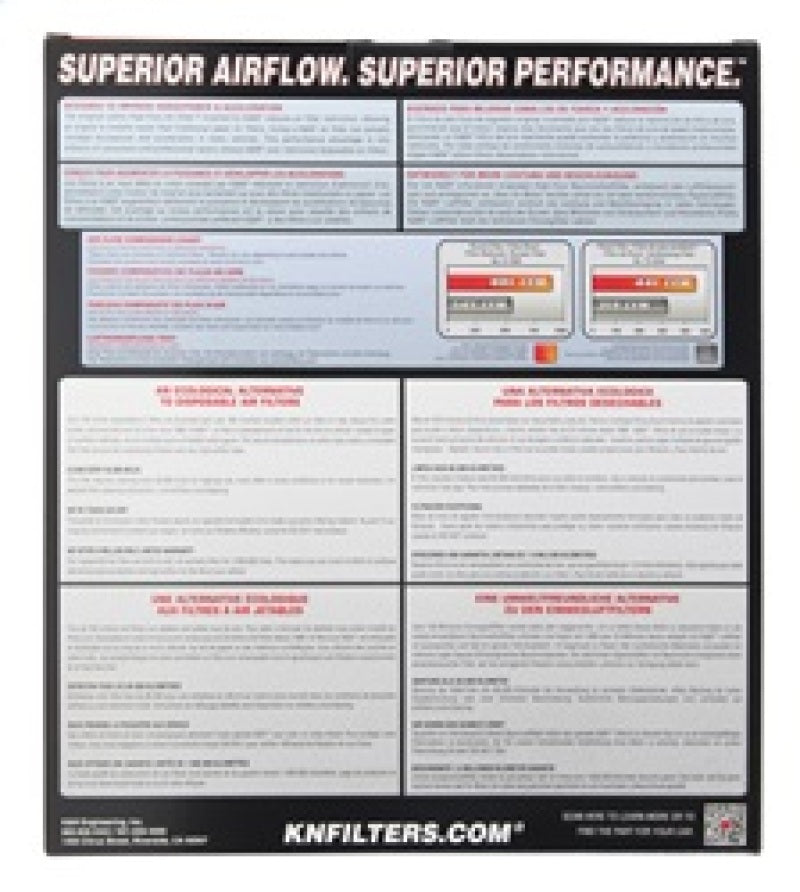 K&N 11-17 Ford Transit/ 13-17 Ford Tourneo 2.2L DSL Replacement Air Filter - 33-3026 by K&N Engineering - front view