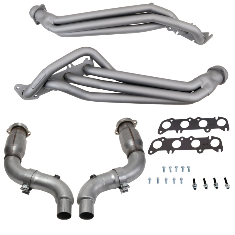 BBK 15-23 Ford Mustang GT 1-3/4 Long Tube Headers w/High Flow Catted X-Pipe (Ti Ceramic) - 16334