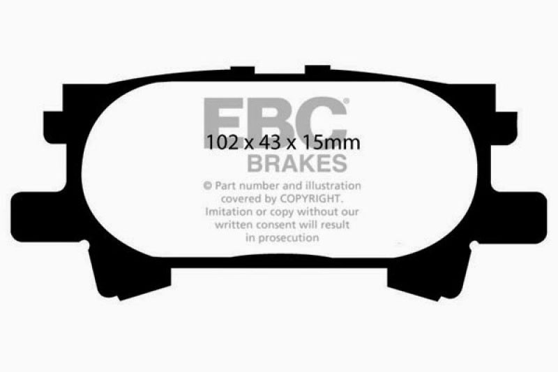EBC 04-07 Lexus RX330 3.3 Greenstuff Rear Brake Pads - DP61682