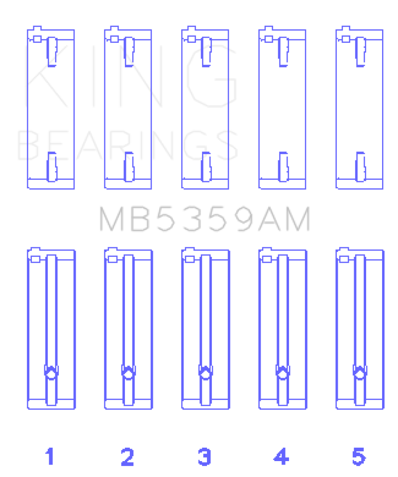 King Mazda FE 2.0L Main Bearing Set - MB5359AM