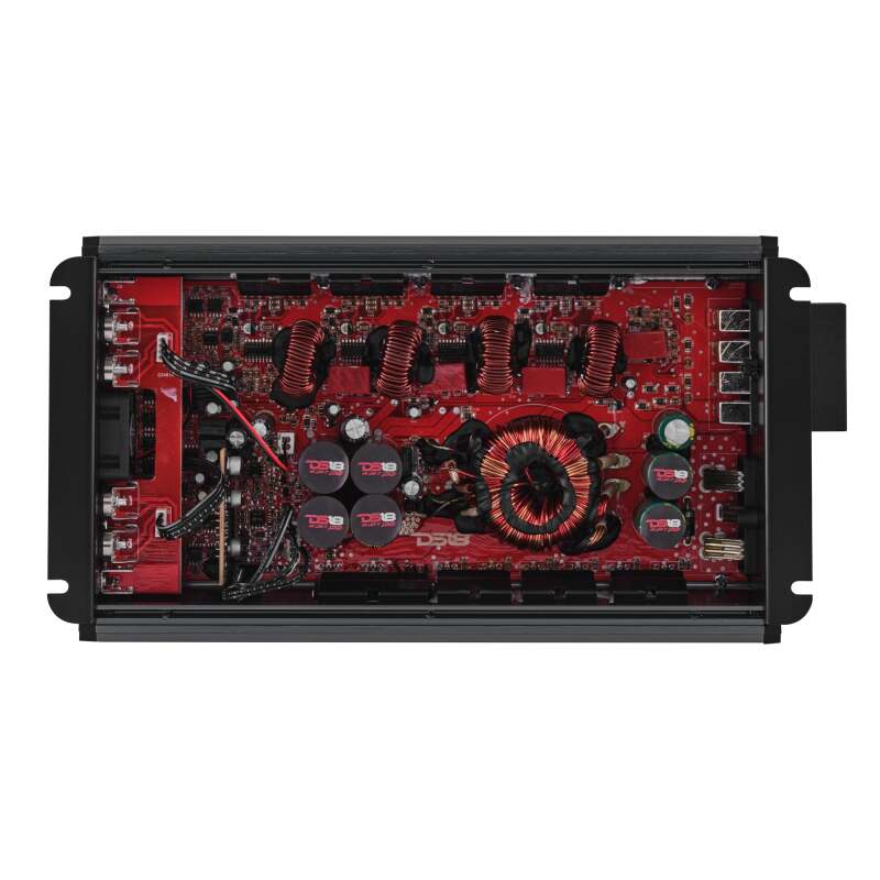 DS18 4-Channel Class-D Amp Stereo Full-Range 4 x 250 W RMS at4 ohm 4- Titanium - FRP-2.4K4/TI - side view