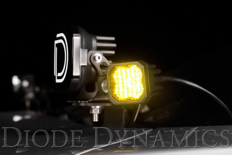Diode Dynamics Stage Series C1 LED Pod Sport - Yellow Spot Standard ABL (Pair) - DD6453P by Diode Dynamics - rear view