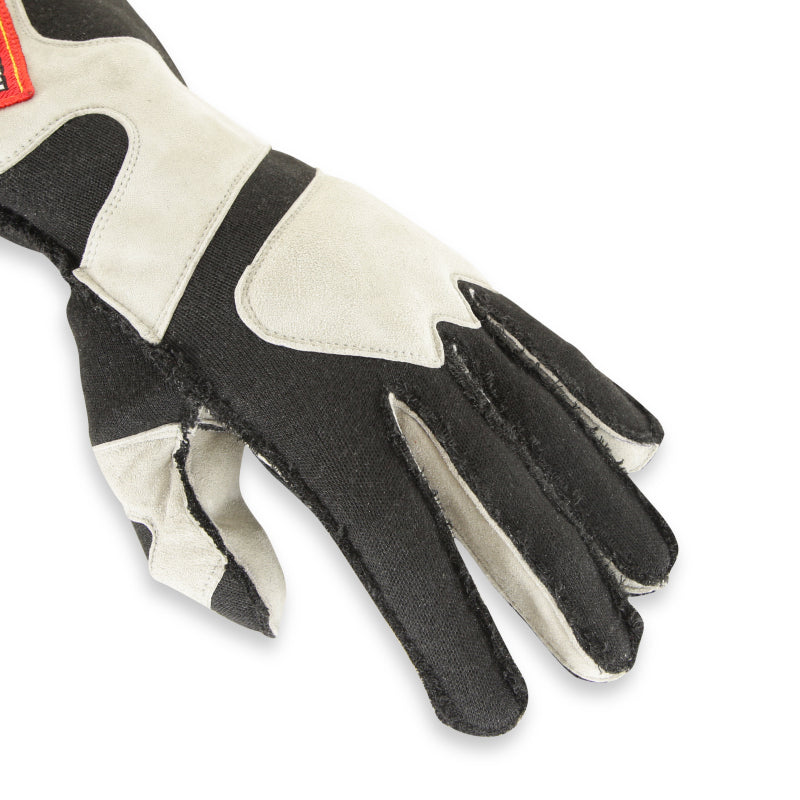 RaceQuip SFI-5 Gray/Black Medium Outseam w/ Closure Glove - 356603RQP