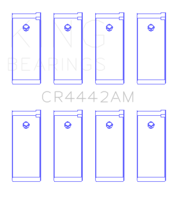 King Engine Bearings Datsun A12/(Size +0.25mm) Connecting Rod Bearing Set - CR4442AM0.25
