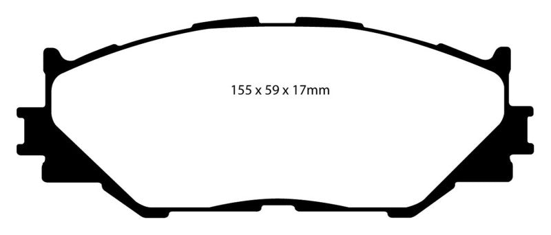 EBC 06-08 Lexus IS250 2.5 Yellowstuff Front Brake Pads - DP41772R