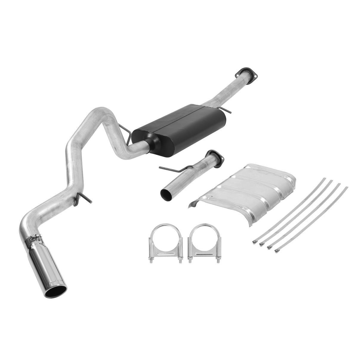 Flowmaster Force II Cat-Back Exhaust System - 2000-2006 Chevrolet Tahoe & More - 5.3L - 3.5"x7.5" - Aluminized - 17344 - 1