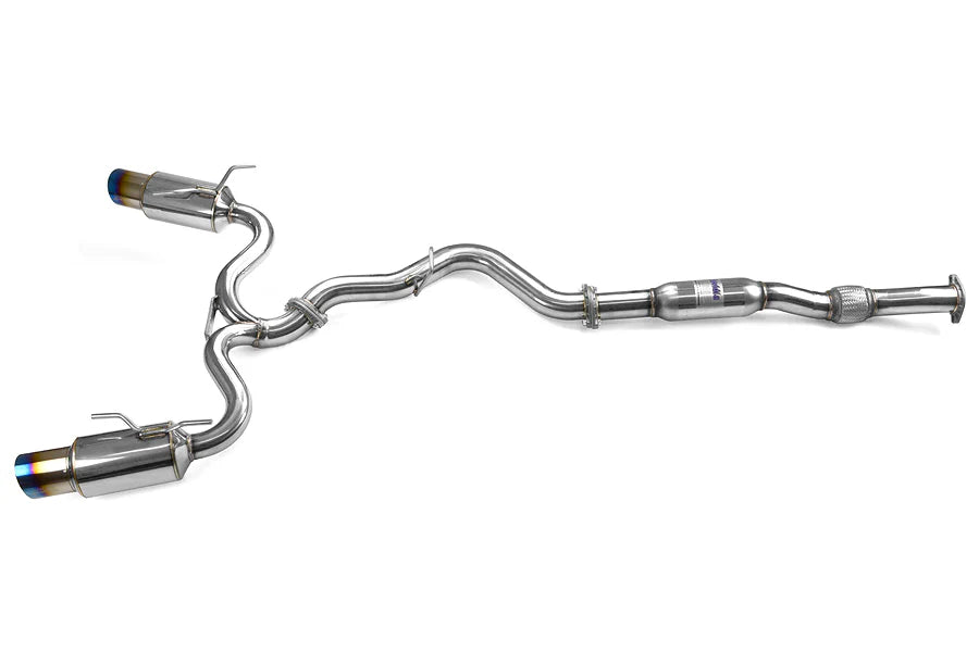 Invidia 08-11 STi Hatch / 11 WRX Hatch Dual N1 Single Layer Titanium Tipped Cat-back Exhaust