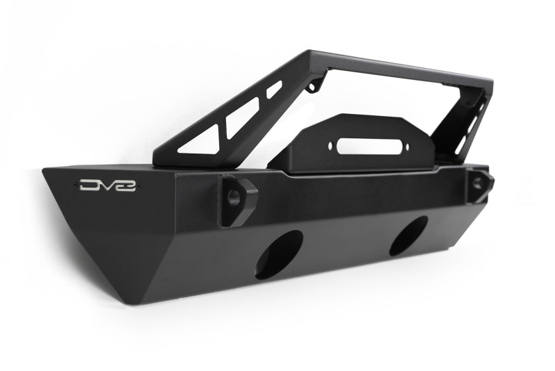 DV8 Offroad 07-23 Jeep Wrangler/Gladiator JT/JK/JL FS-25 Stubby Front Bumper w/Plated Bull Bar - FBJL-06