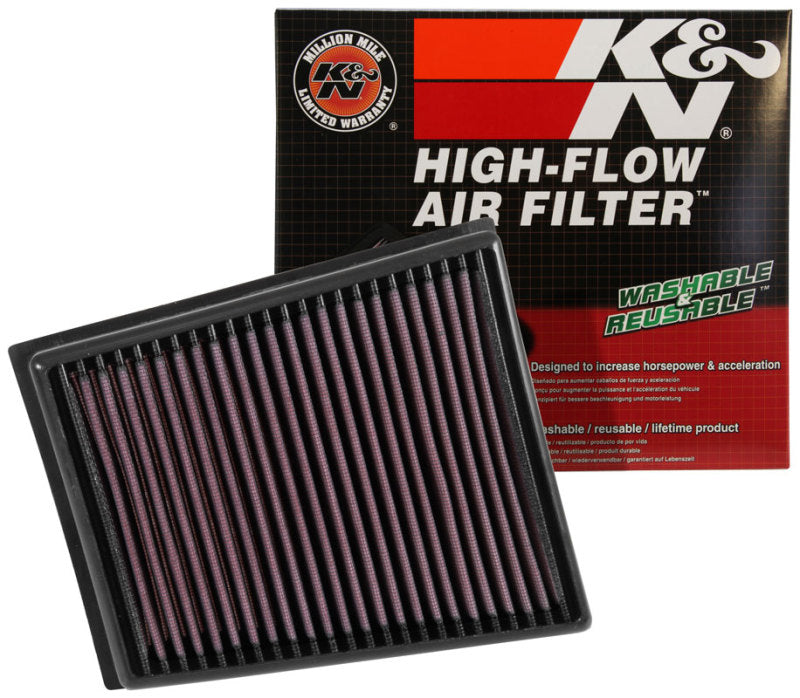K&N 2016 Renault Megane IV L4-1.5L DSL Replacement Drop In Air Filter - 33-3057 by K&N Engineering - installed view