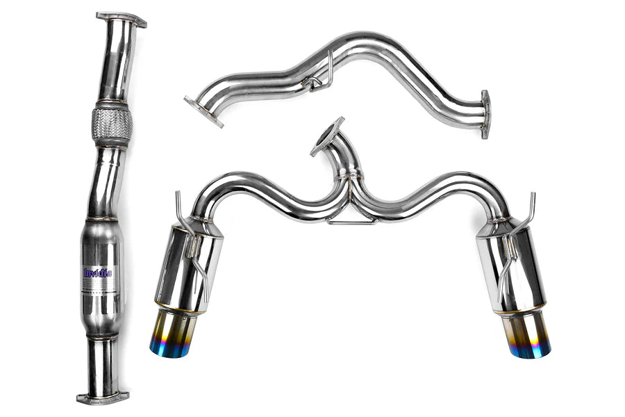 Invidia 08-11 STi Hatch / 11 WRX Hatch Dual N1 Single Layer Titanium Tipped Cat-back Exhaust
