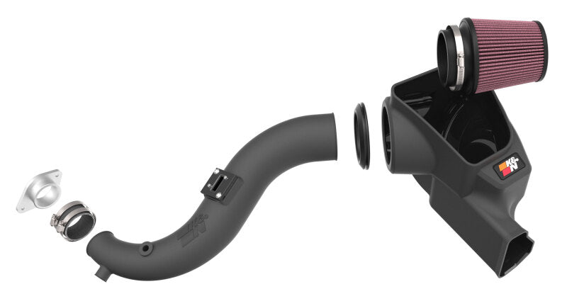 K&amp;N 2024 Ford Mustang Ecoboost L4-2.3L F/L Turbo Aircharger - Cold Air Intake System - 63-2627
