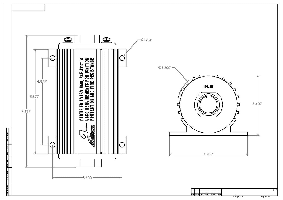Aeromotive Marine 1200 HP EFI Pump - 11110
