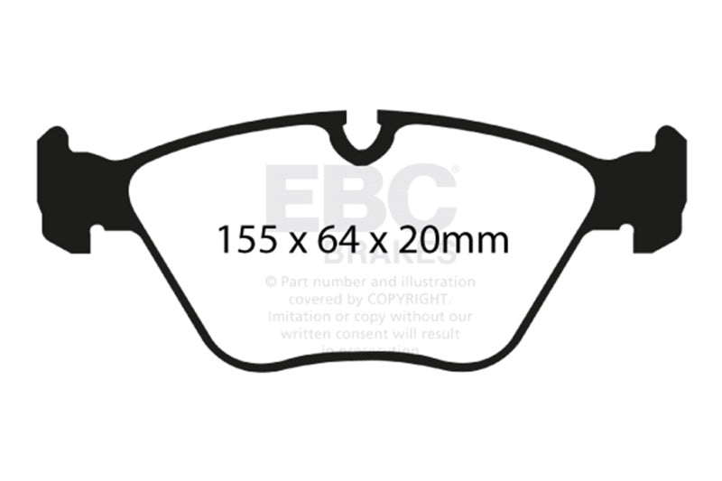 EBC 04-06 BMW X3 2.5 (E83) Greenstuff Front Brake Pads - DP21552
