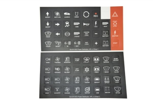 Rywire Switch Panel Keypad Label Sheet - RY-MORISTECH-KEYPAD-LABEL - front view