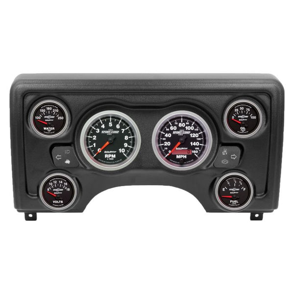 Autometer Sport-Comp II Direct Fit Dash Kit 97-06 Jeep TJ (2 x 3-3/8in. / 4 x 2-1/16in.) - 90011-12