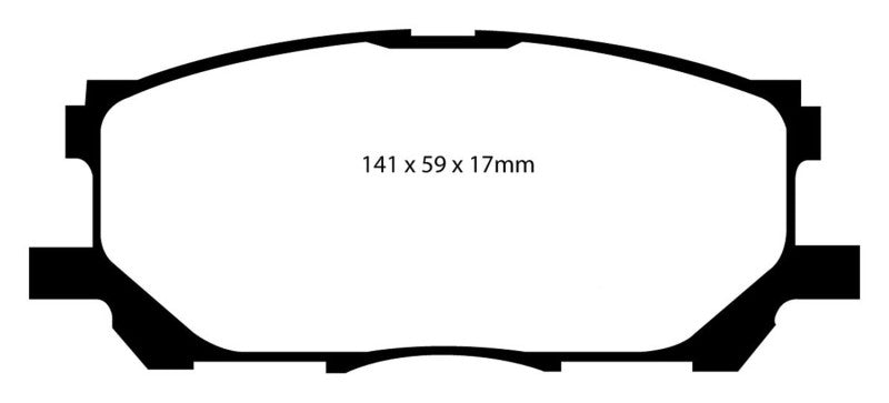 EBC 04-07 Lexus RX330 3.3 Yellowstuff Front Brake Pads - DP41681R