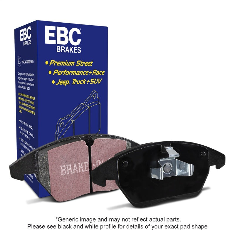 EBC 2016+ Honda Civic Coupe 1.5L Turbo Ultimax2 Rear Brake Pads - UD1878 for 2016-2025 Honda Civic - front view