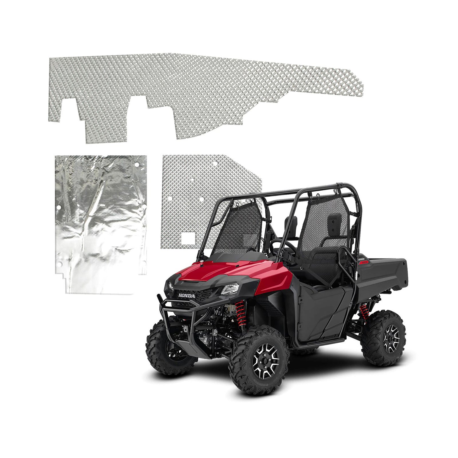 DEI 14-20 Honda Pioneer 700 Heat Shield Kit - 902110 for 2014-2021 Honda SXS700M2 Pioneer 700 - front view