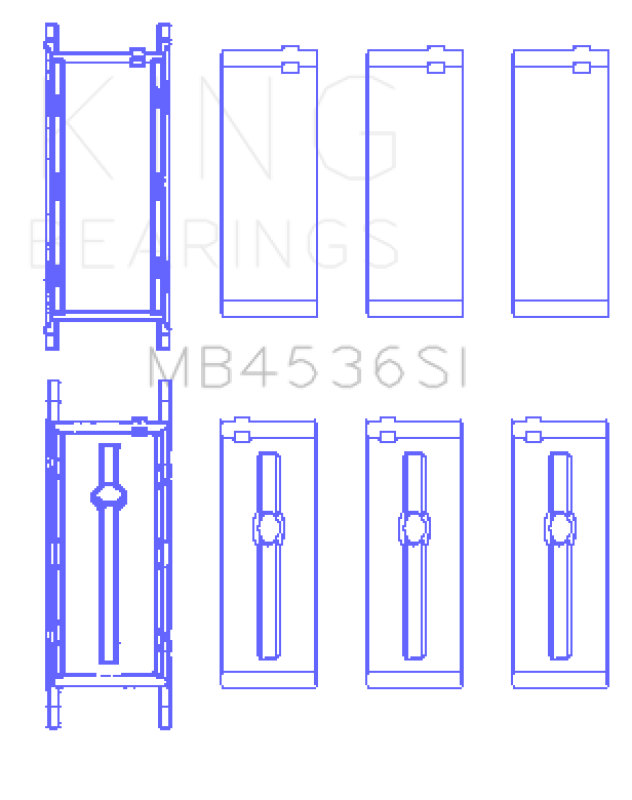 King Engine Bearings Mini Cooper B38A15M0 (Size +0.25mm) Main Bearing Set - MB4536SI0.25