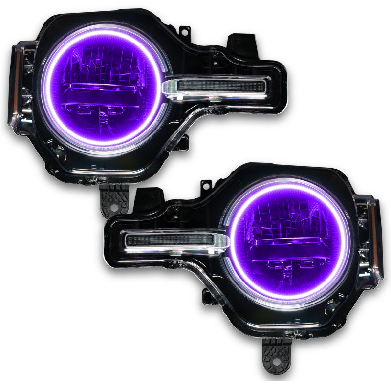 Oracle 2021 Ford Bronco Base Headlight LED Halo Kit - ColorSHIFT - w/ Simple Controller SEE WARRANTY - 1470-504