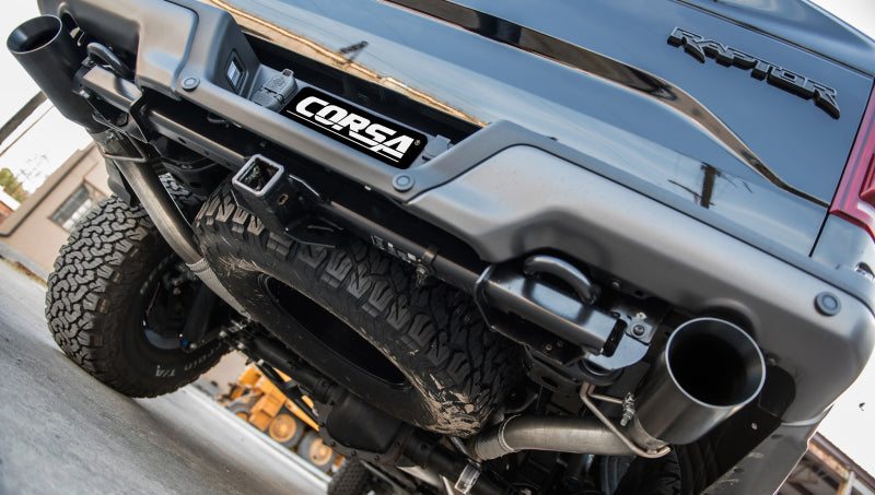 Corsa 2017-20 Ford F-150 Raptor 3in Inlet / 5in Outlet Gunmetal PVD Tip Kit (For Corsa ExhaustOnly) - 14051GNM