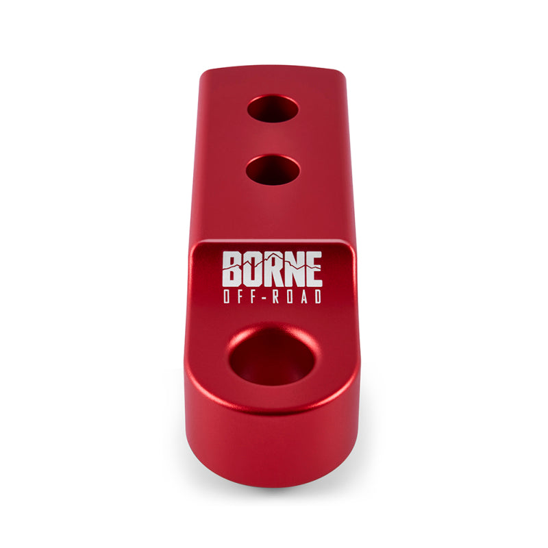 Borne Off-Road CNC Hitch Receiver Shackle 2in Red - BNHR-2-RD by Borne Off-Road - front view