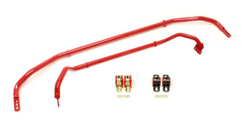 BMR 2012 5th Gen Camaro Front & Rear Sway Bar Kit w/ Bushings - Red - SB037R for 2012 Chevrolet Camaro - front view
