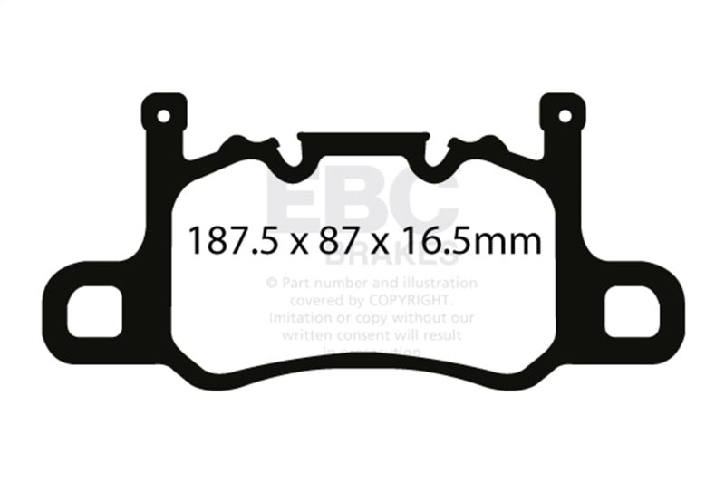 EBC 13-15 Porsche 911 (991) GT3 3.8L (Cast Iron Rotor Only) Bluestuff Rear Brake Pads - DP52207NDX