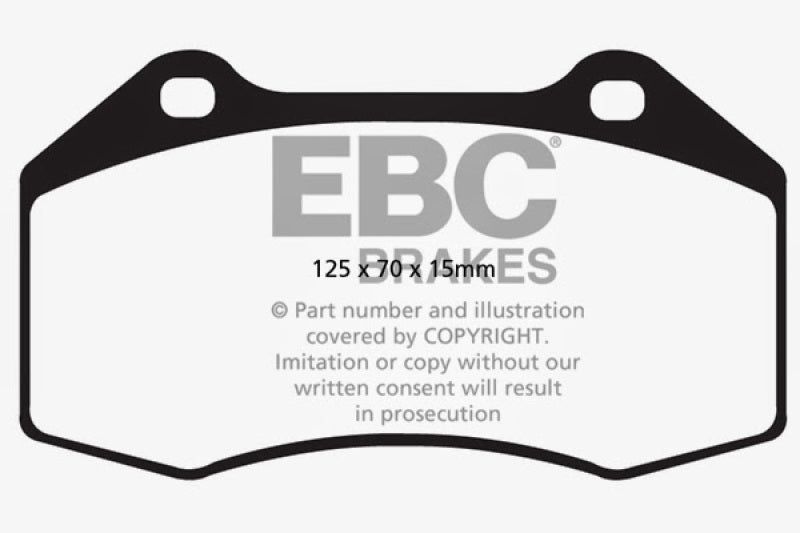 EBC 14+ Alfa Romeo 4C 1.75 Turbo Greenstuff Front Brake Pads - DP22021/2