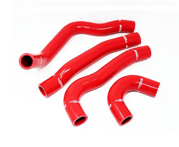 Torque Solution 08-15 Mitsubishi Evolution X Silicone Radiator Hose Kit - Red - TS-EVX-434RD for 2008-2015 Mitsubishi Lancer