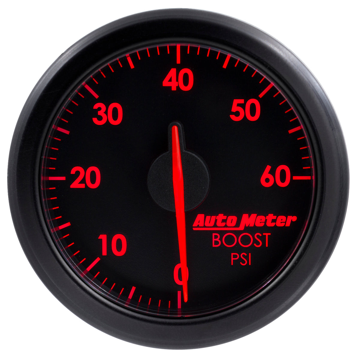 Autometer Airdrive 2-1/6in Boost Gauge 0-60 PSI - Black - 9160-T