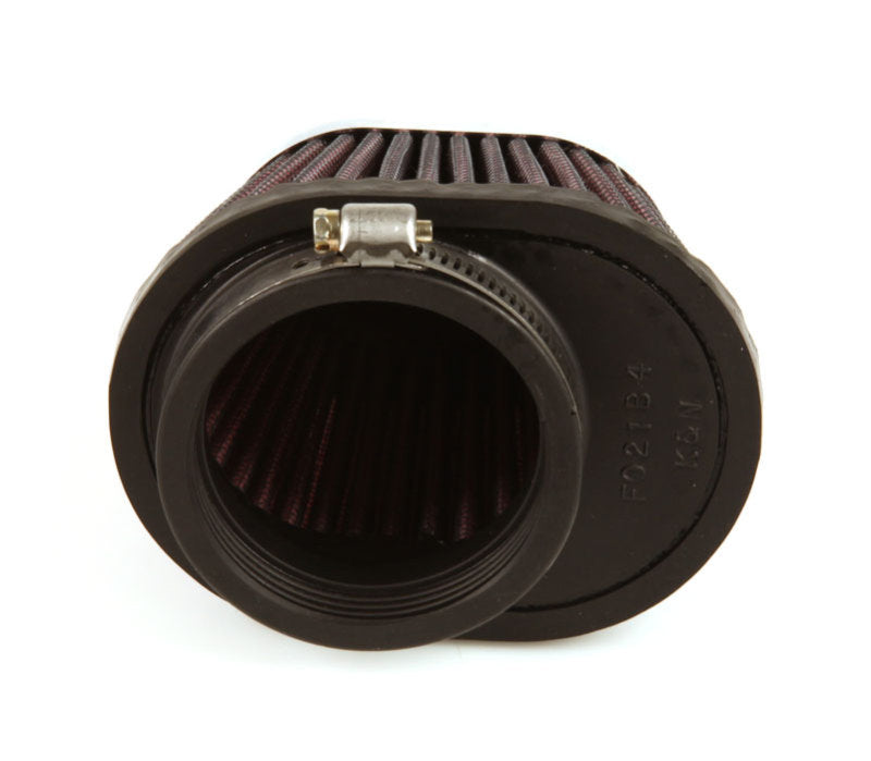 K&amp;N Uni Chrome Oval Tapered Filter 2.125in FlgID x 4inB OL x 3inB OW x 3inT OL x 2inT OW x 2.75in H - RC-0981