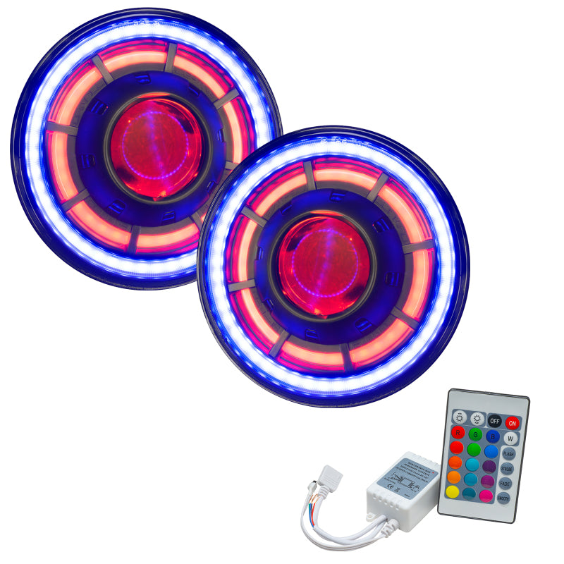 ORACLE Lighting 0718 Jeep Wrangler JK Oculus 7in ColorSHIFT BiLED Projector Headlights SEE WARRANTY - 5876-504