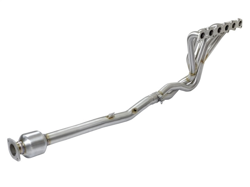 aFe Power Twisted Steel Long Tube Header &amp; Connection Pipes (Street Series) 01-16 Nissan Patrol - 48-36105-YC
