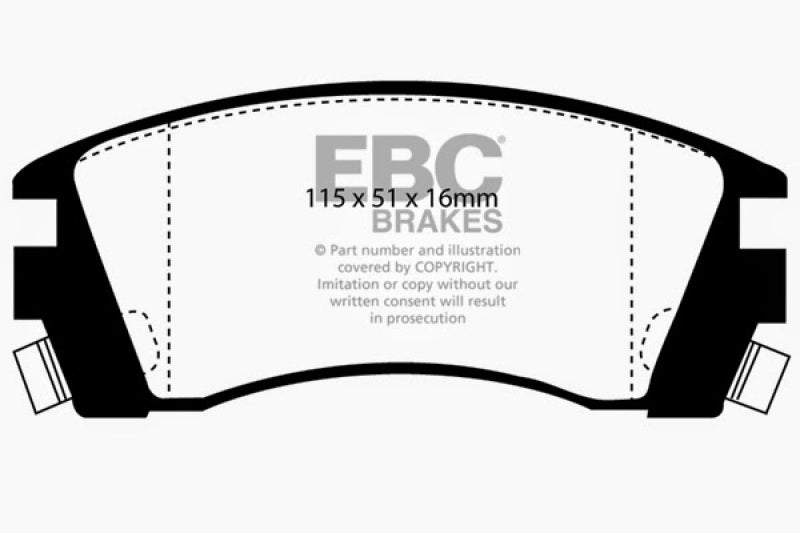EBC 91-93 Nissan NX 2.0 Ultimax2 Front Brake Pads - UD509