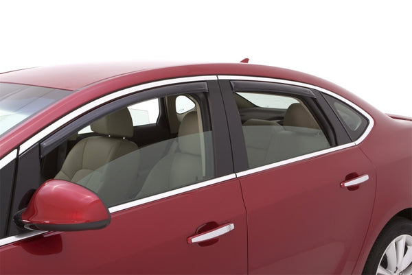 AVS 12-17 Buick Verano Ventvisor In-Channel Front & Rear Window Deflectors 4pc - Smoke - 194389 for 2012-2017 Buick Verano - 