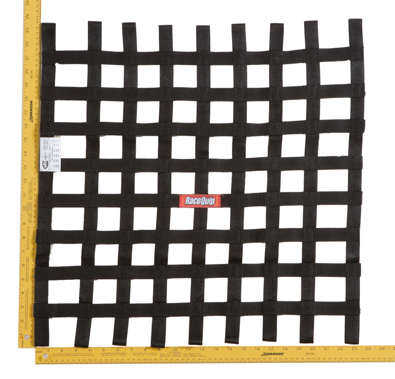 RaceQuip Black 24 X 24 SFI Ribbon Net - 726009RQP