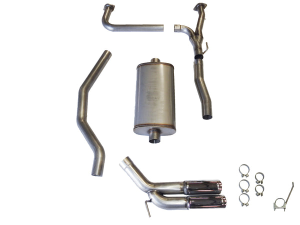 JBA 04-20 Nissan Titan 5.6L 304SS Pass Side Dual Exit Cat-Back Exhaust - 30-1403 for 2004-2021 Nissan TITAN - front view