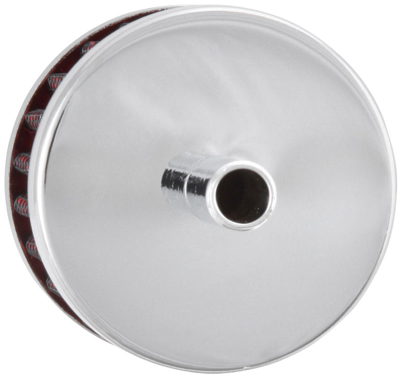 K&amp;N Steel Base Crankcase Vent Filter 3/8in OD Tube  2in OD 1-1/2in Height - 62-1090