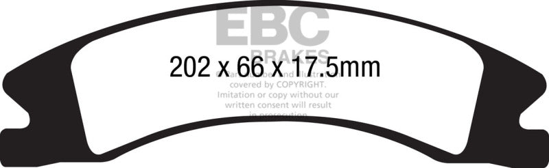 EBC 15+ Cadillac Escalade Ext/Esv 6.2 2WD Extra Duty Front Brake Pads - ED91885