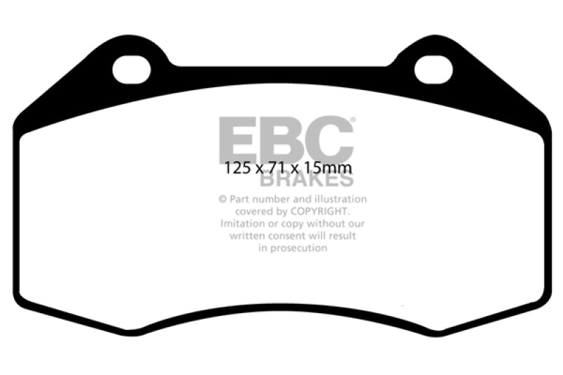 EBC 07-08 Chevrolet Cobalt 2.0 Supercharged (SS) Yellowstuff Front Brake Pads - DP41539R