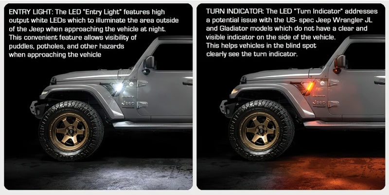Oracle Sidetrack LED System For Jeep Wrangler JL/ Gladiator JT SEE WARRANTY - 5861-504