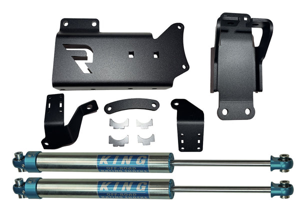 Superlift 14-25 Ram 2500/13-25 Ram 3500 (w/King Cylinders) Dual Steering Stabilizer Kit - 92770-1 - front view