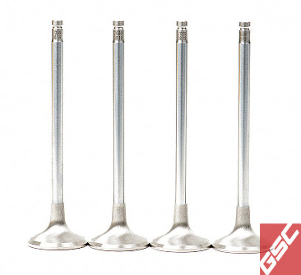 GSC P-D Honda B-Series B16A/B17A/B18C Chrome Alloy Exhaust Valve 28mm Head - 6mm Stem - Set of 8 - 2039-8 by GSC Power Divisi