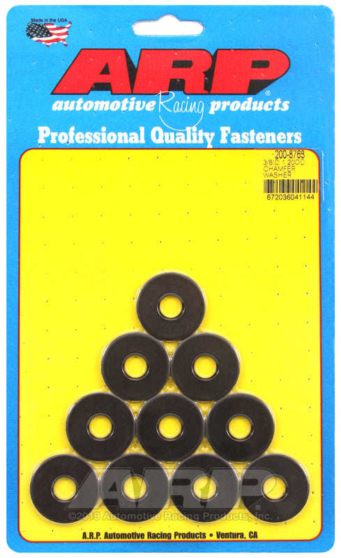 ARP 3/8 ID 1.20 OD chamfer black washers - 200-8763