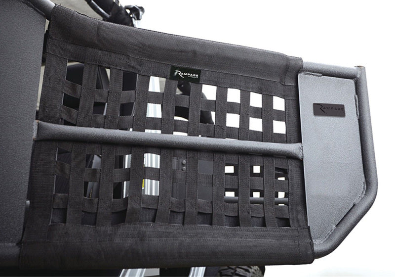 Rampage 2007-2018 Jeep Wrangler(JK) 2-Door Tube Doors With Netting - Black - 7695
