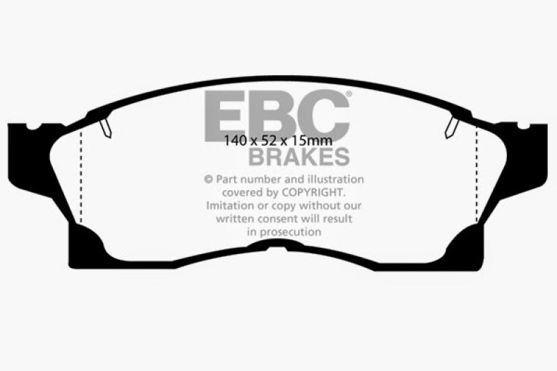 EBC 91-92 Toyota MR2 2.0 Turbo Yellowstuff Front Brake Pads - DP4936R