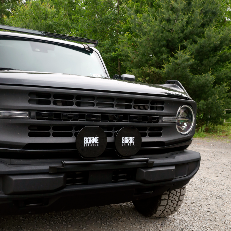 Borne Off-Road 7in Round Light Cover Black - BNLT-COV-RD7BK